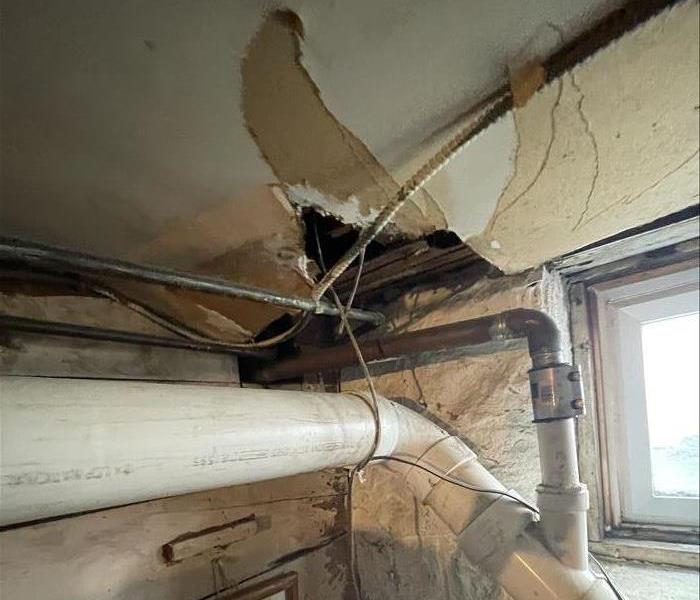 Basement Pipe Burst after Dunwoodie Ny Before